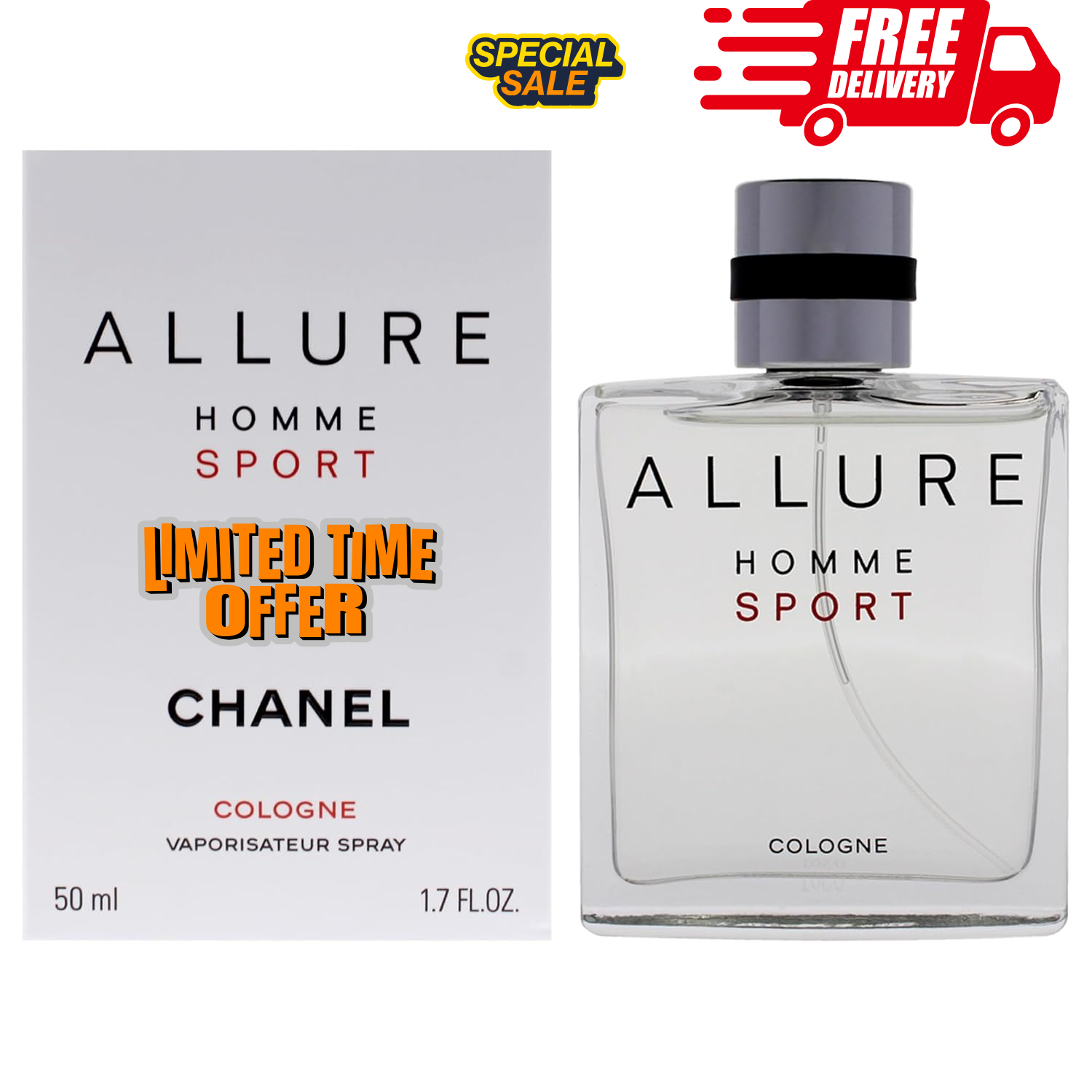 Chanel Allure Homme Sport Eau De Toilette 3.4 oz 100 ml - Punch Bazar